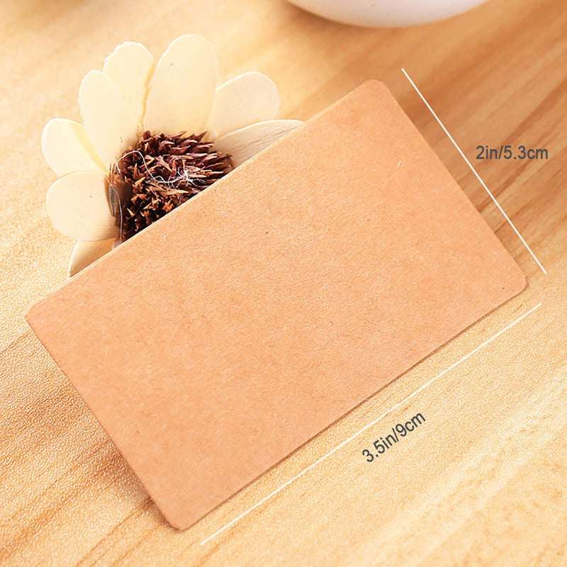 VANRA 300 Small Blank Cards 3.5x2 inches Color Cardstock Study Flash Cards Index Cards, Unruled with Rounded Corners (Kraft Brown, 300/Pack) - Image 3